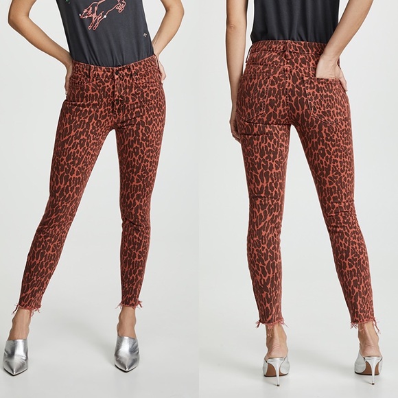 MOTHER DENIM HIGH WAISTED ANIMAL PRINT JEANS - Picture 3 of 6